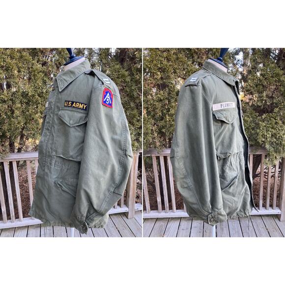 Size M U.S Army OG-107 M-51 1958 Field Jacket Vintage 50s - Picture 2 of 4
